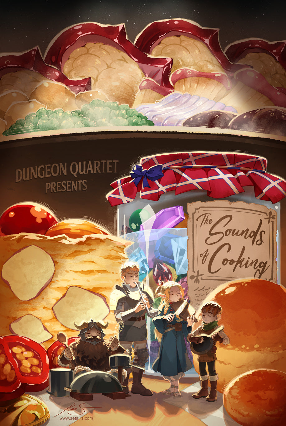 Dungeon Meshi Sounds of Cooking Print