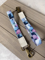 Load image into Gallery viewer, Hydrangea Stamps Wrist Lanyard
