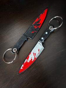 Bloody Knife Tag Keychain