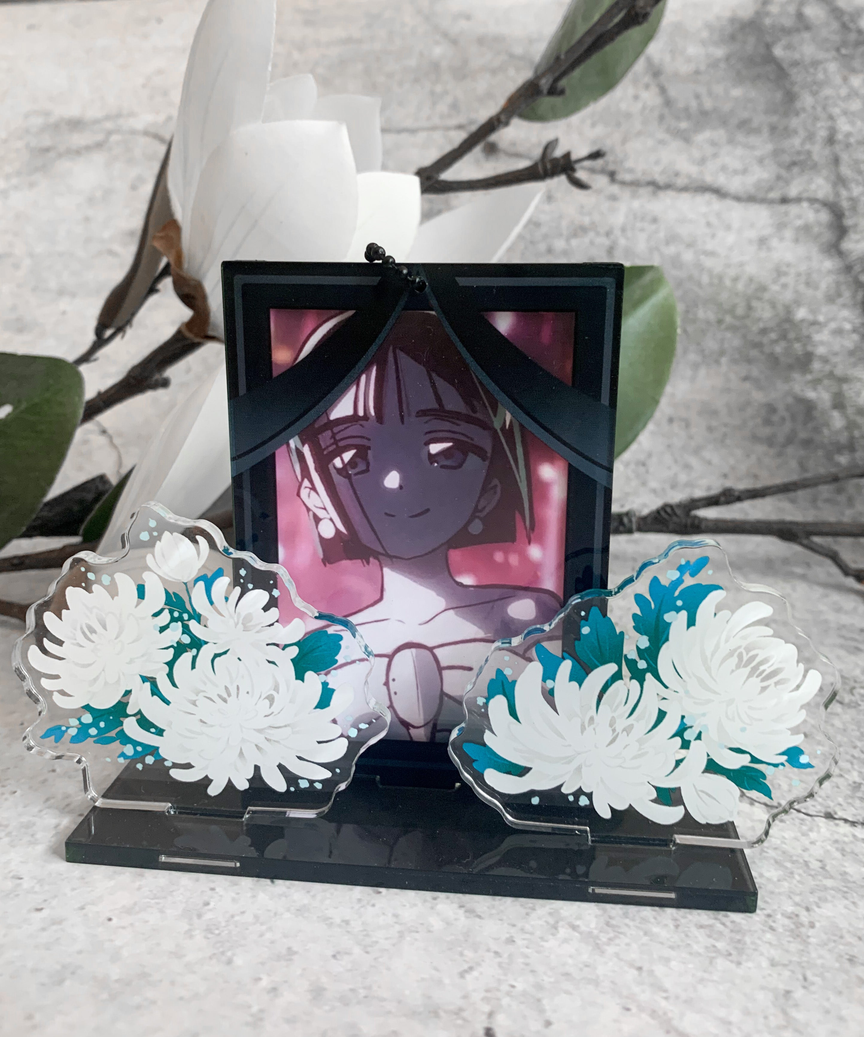 Funeral Frame Card Holder Standee Charm