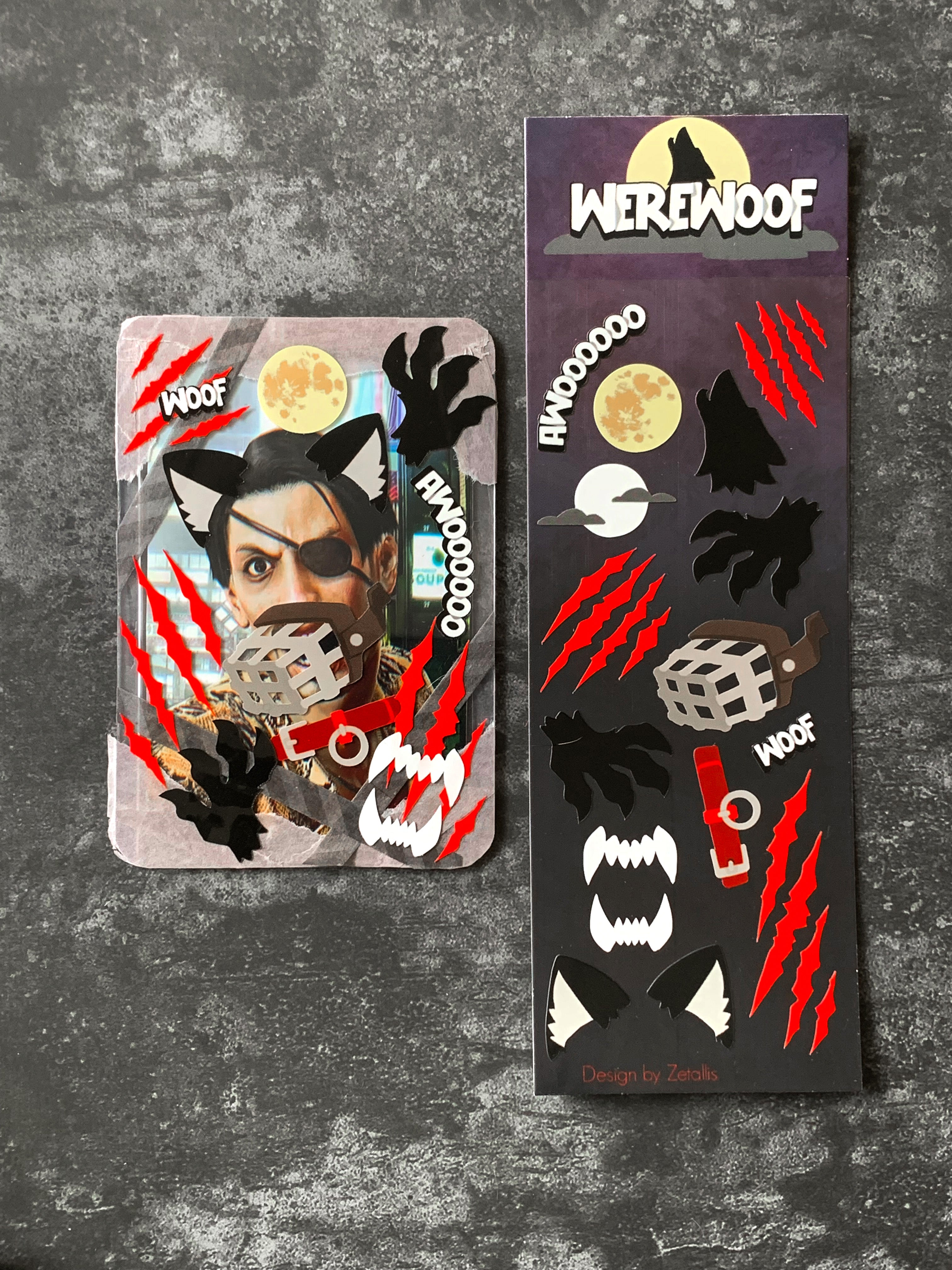 Rad Werewolf Sticker Werewolf Deco Sticker Sheet – zetallis