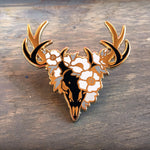 Load image into Gallery viewer, Poppies Deer - Black Edition - Enamel Pin
