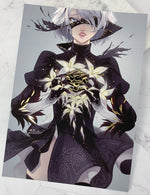 Load image into Gallery viewer, 5 x 7 Gold Foil Nier 2B Print

