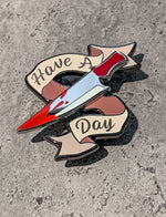 Load image into Gallery viewer, Have a (Knife) Day Enamel Pin
