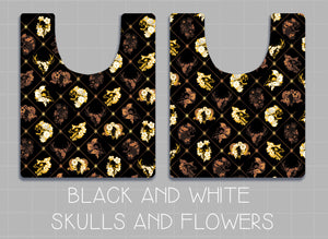 Black Edition What Lies Here Skulls & Flowers Reusable Bag
