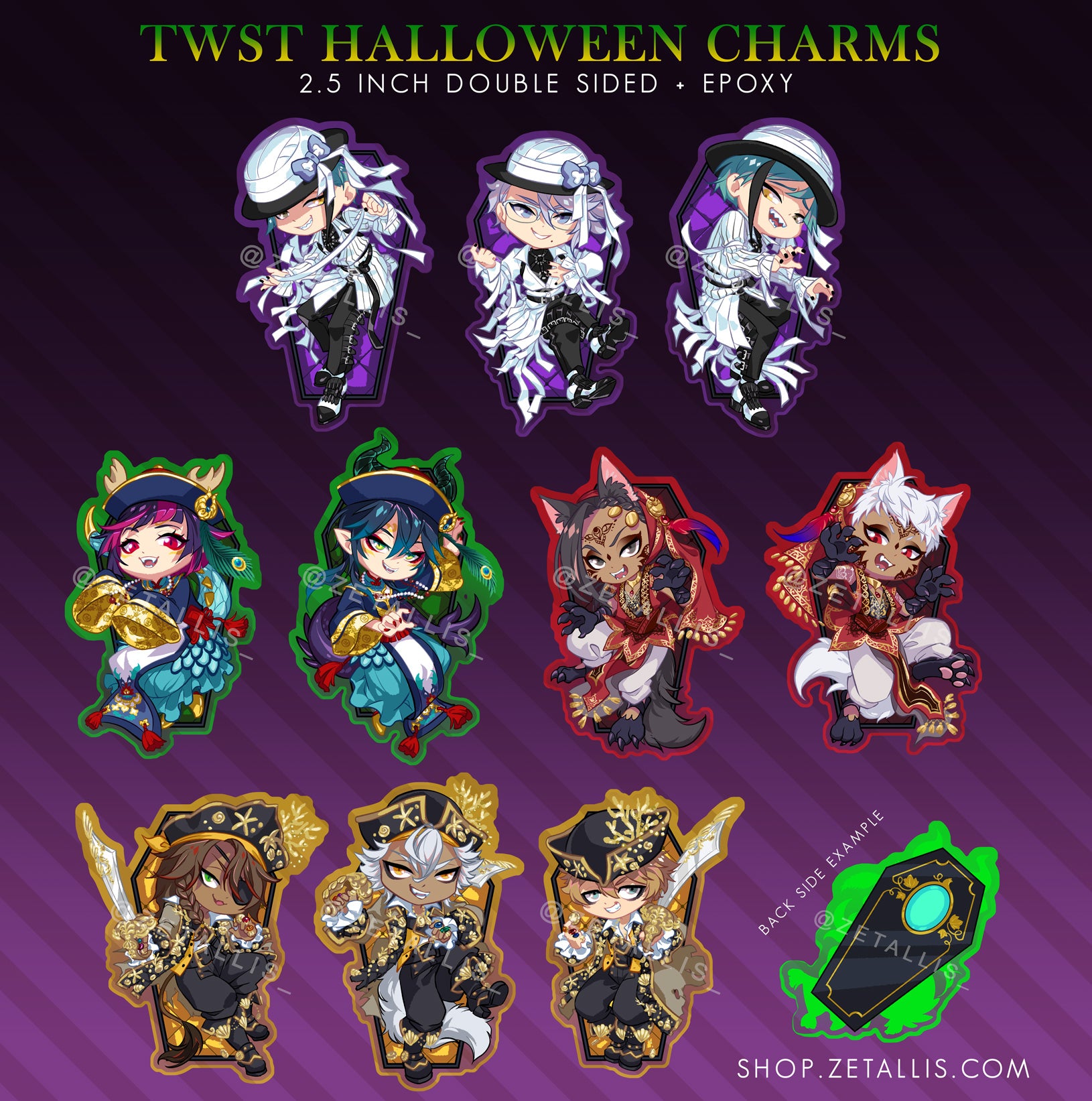 TWST Halloween Acrylic Charms