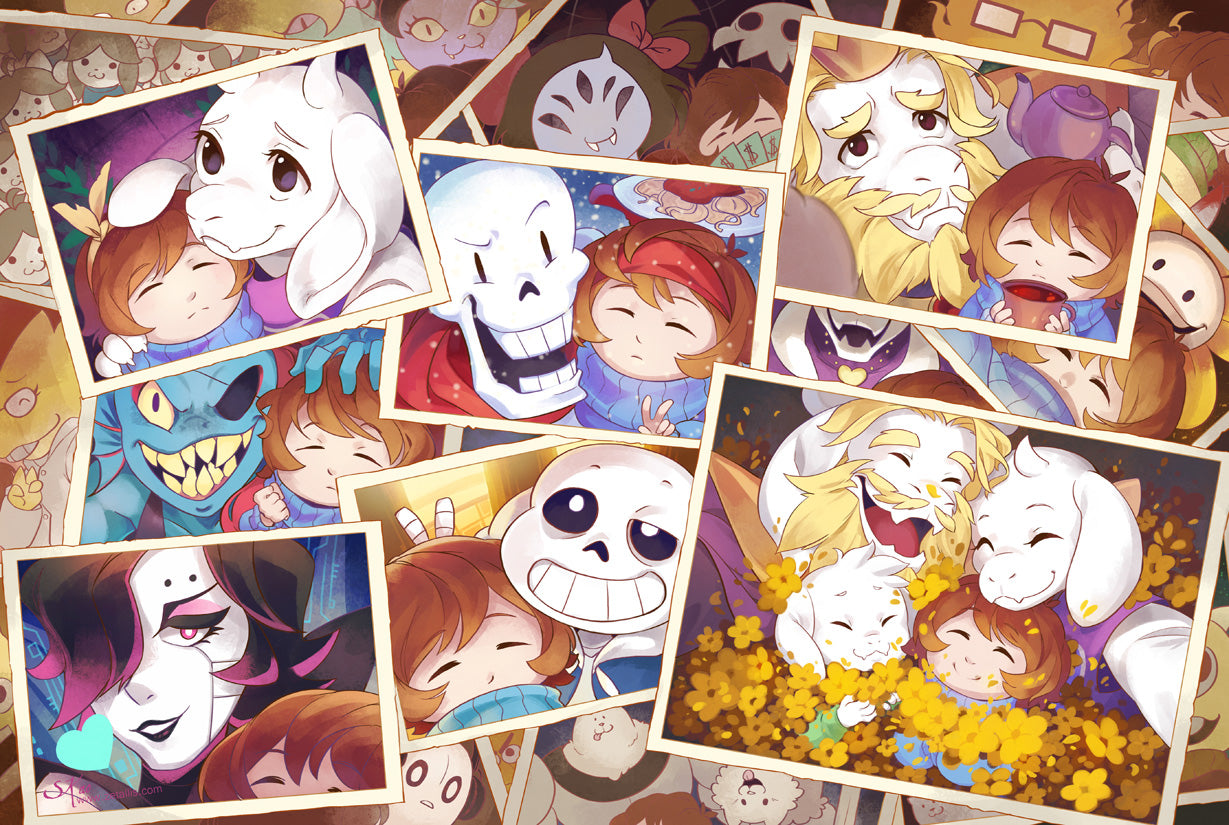 boss monsters undertale Undertale: Boss Encounter Album Print