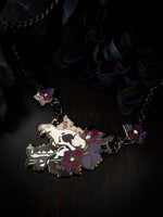 Load image into Gallery viewer, Purple Wolfsbane Wolf Necklace
