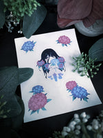 Load image into Gallery viewer, Hydrangea Notebook + Sticker Sheet

